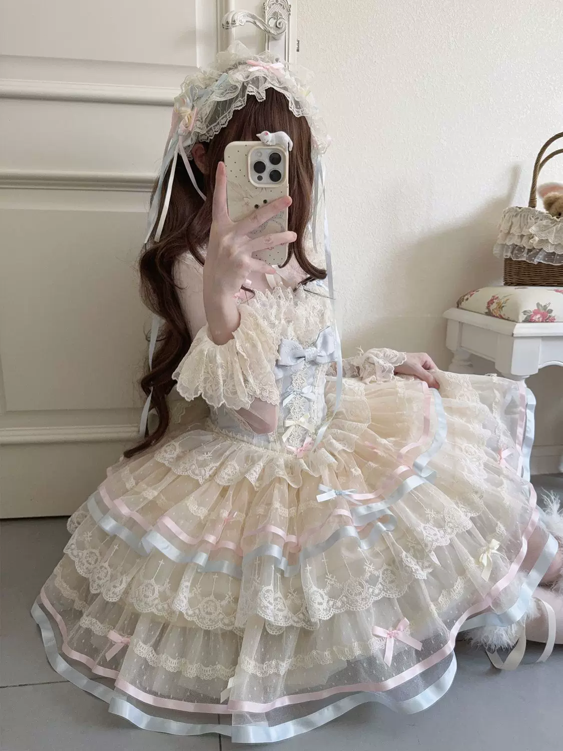 Butterfly Ballet - Sweet Lolita JSK Dress, Layered Tulle Hem - Image 17