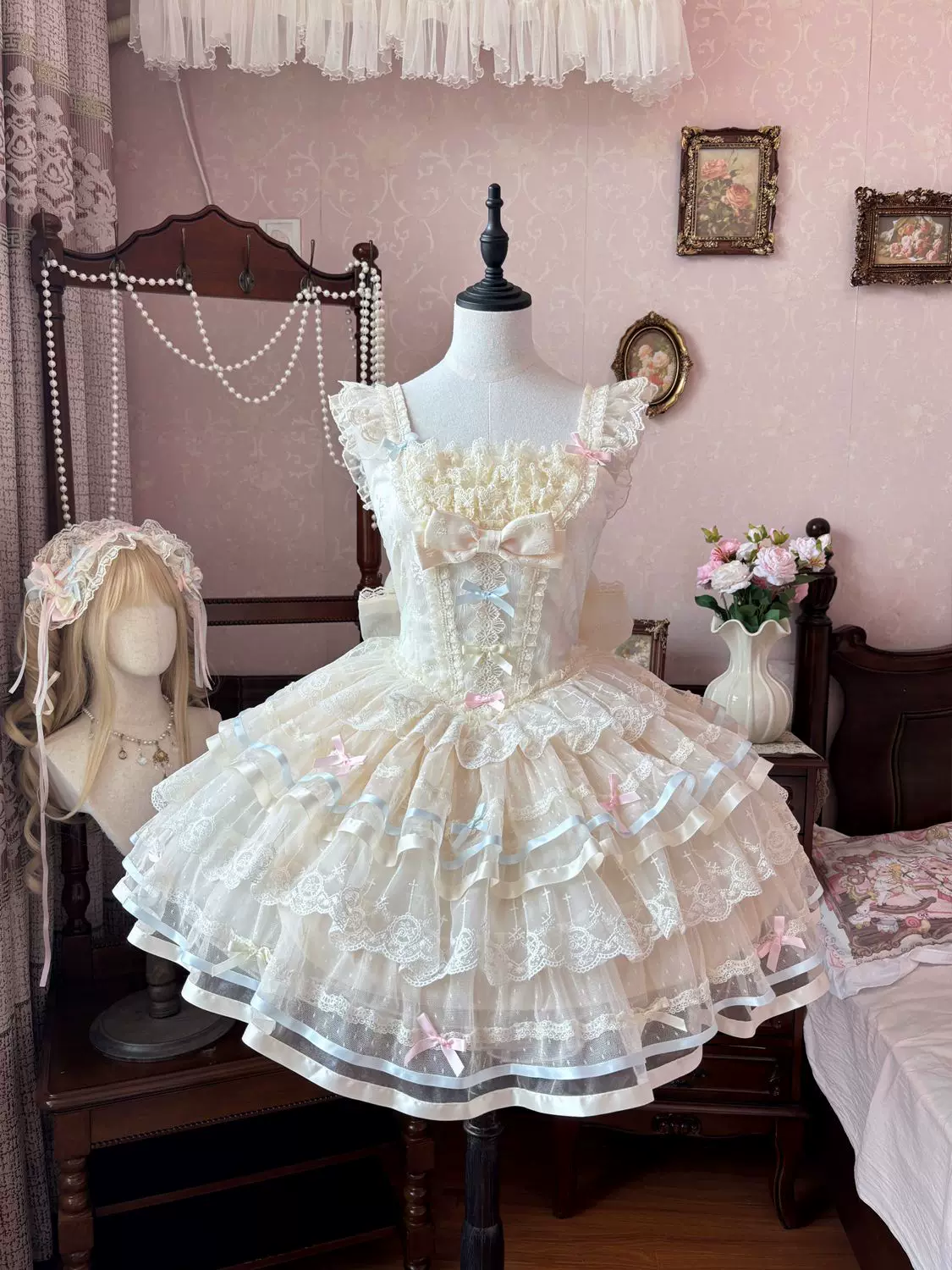 Butterfly Ballet - Sweet Lolita JSK Dress, Layered Tulle Hem - Image 18