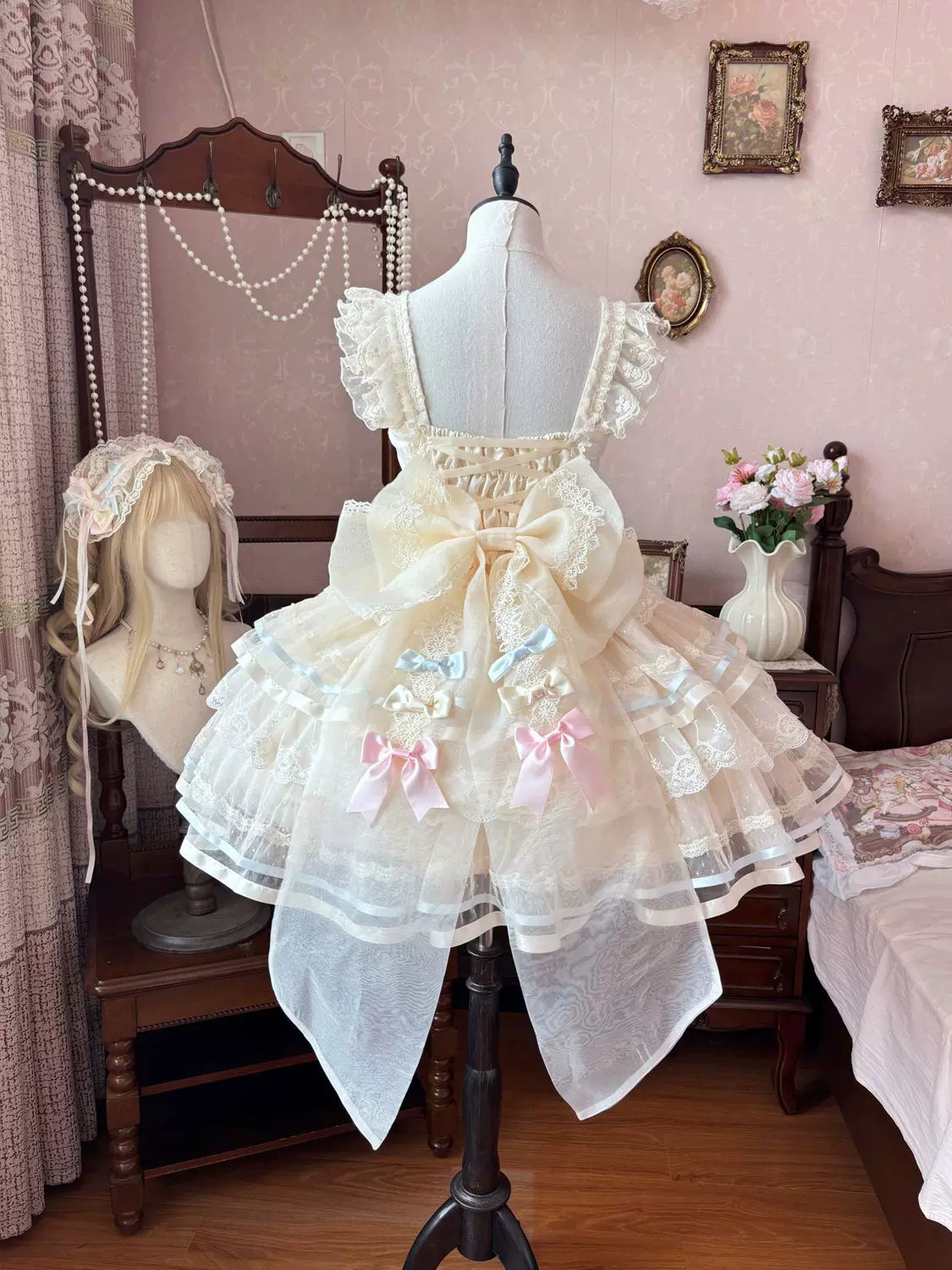 Butterfly Ballet - Sweet Lolita JSK Dress, Layered Tulle Hem - Image 19