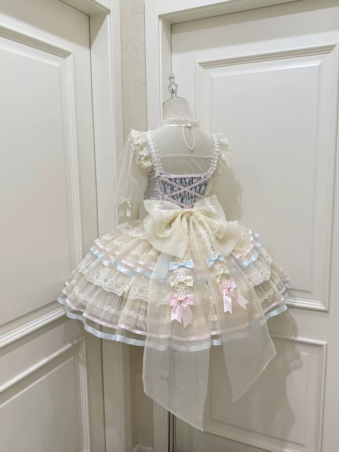 Butterfly Ballet - Sweet Lolita JSK Dress, Layered Tulle Hem - Image 2