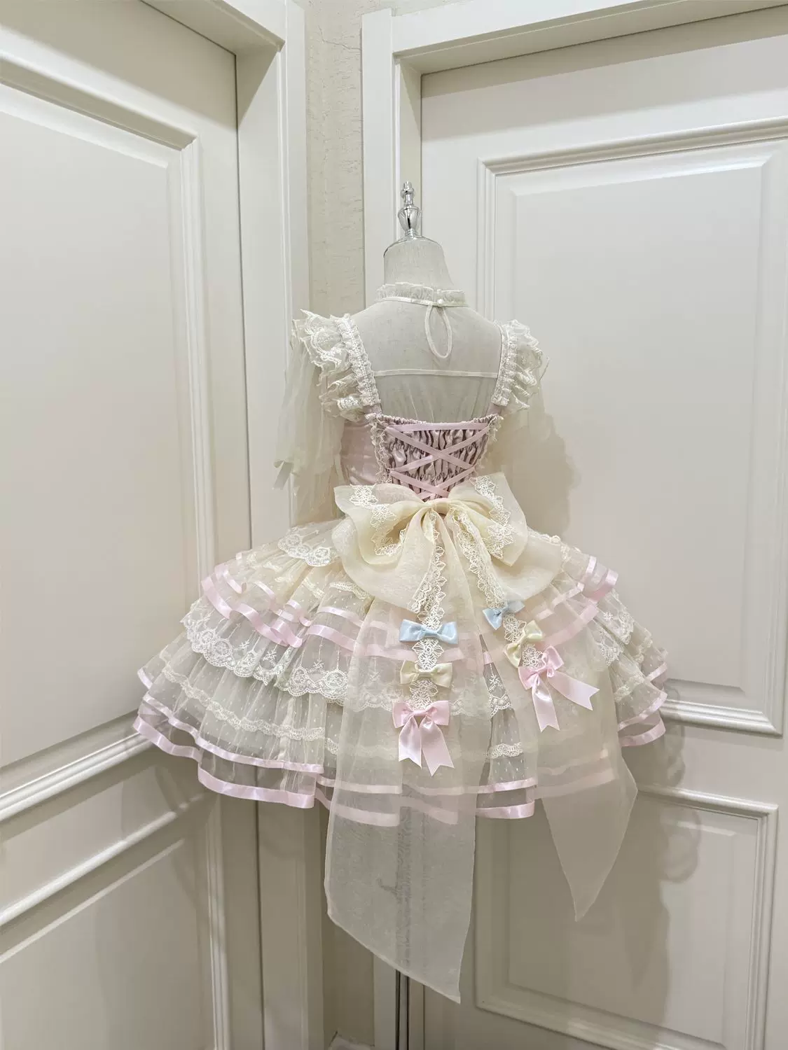 Butterfly Ballet - Sweet Lolita JSK Dress, Layered Tulle Hem - Image 4
