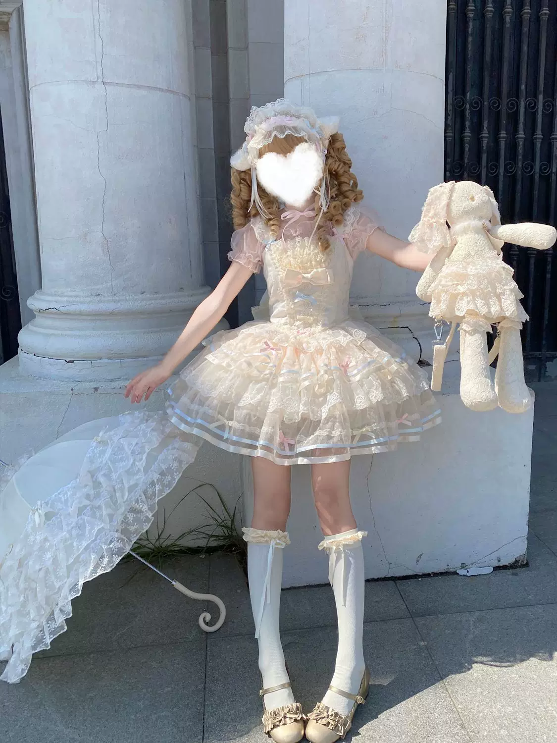 Butterfly Ballet - Sweet Lolita JSK Dress, Layered Tulle Hem - Image 5