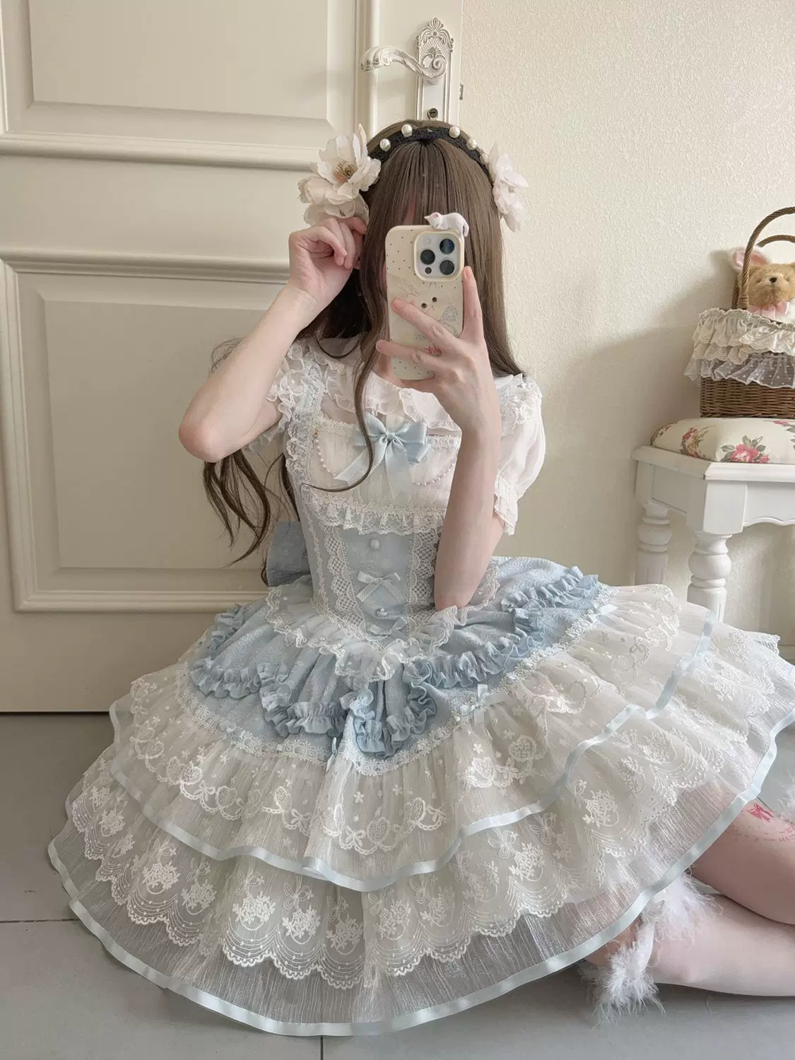 Ballet Dream - Sweet Lolita JSK Dress, Petal-like Layered Skirt - Image 15