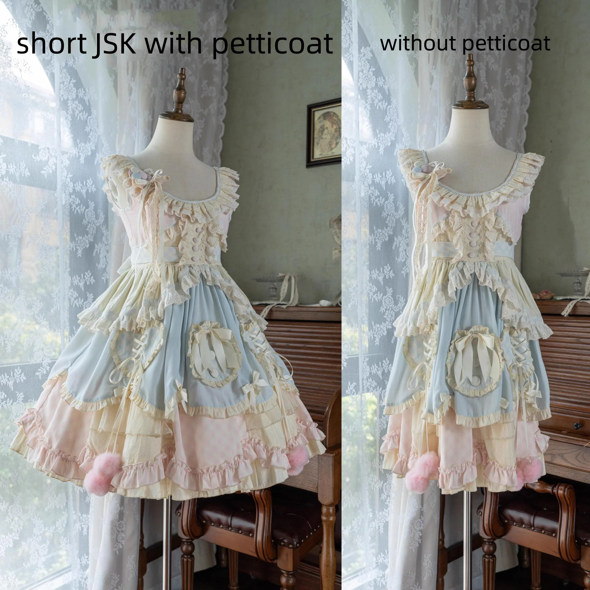 Dreamy Macaron - Sweet Lolita JSK Dress Solid Color Shirt - Image 12