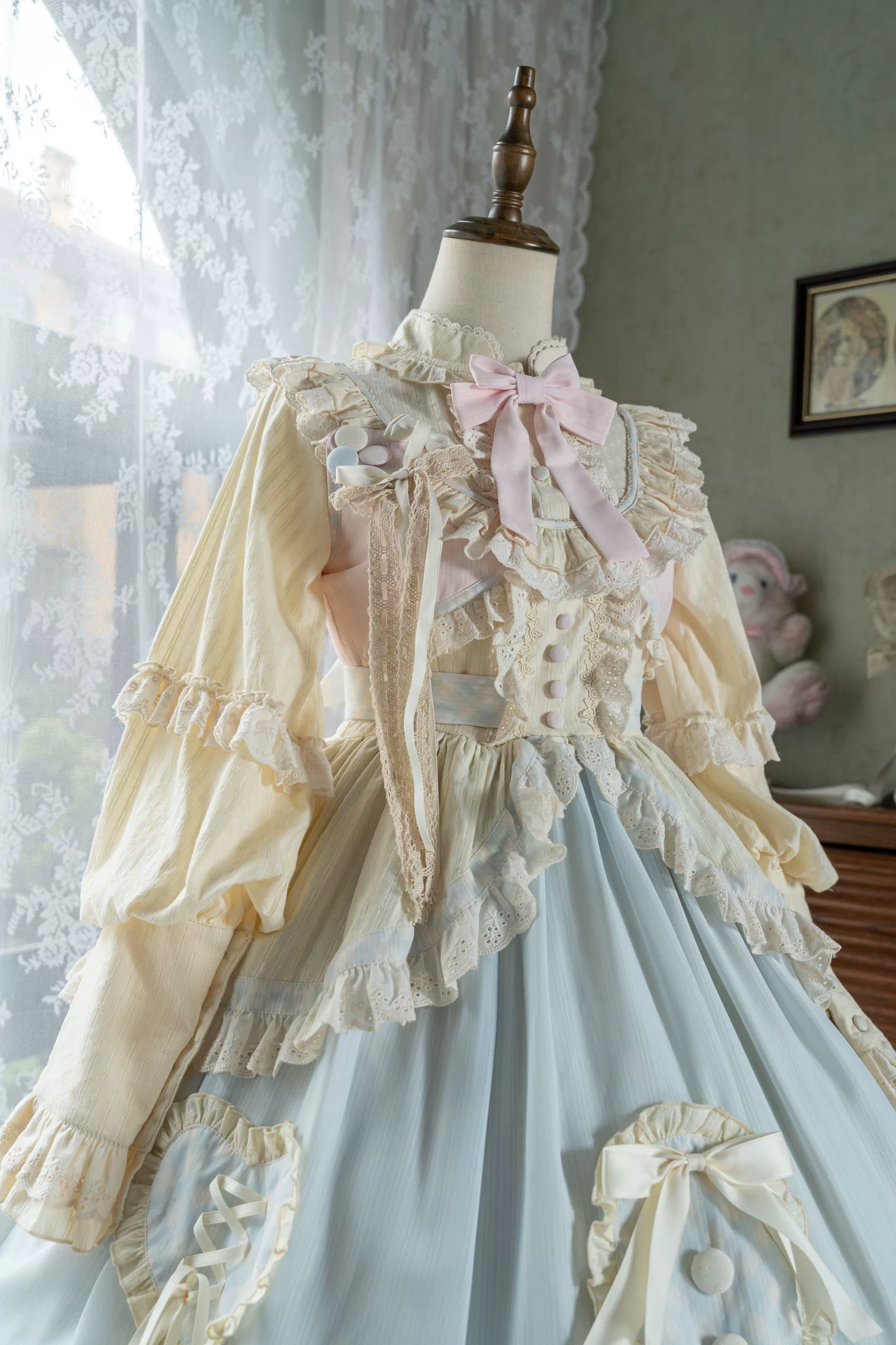 Dreamy Macaron - Sweet Lolita JSK Dress Solid Color Shirt - Image 16