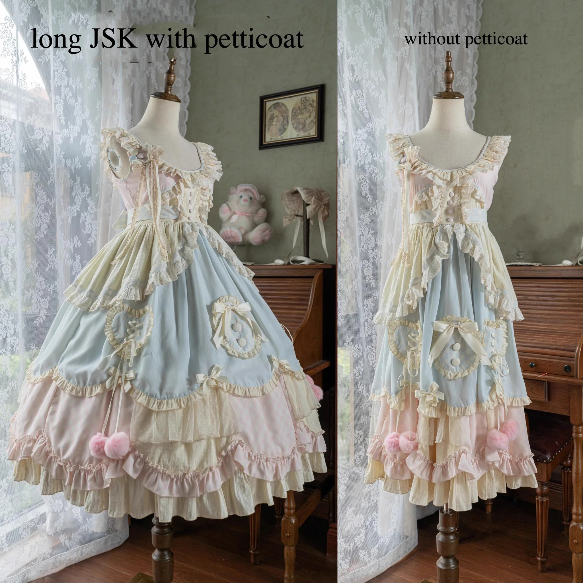 Dreamy Macaron - Sweet Lolita JSK Dress Solid Color Shirt - Image 9