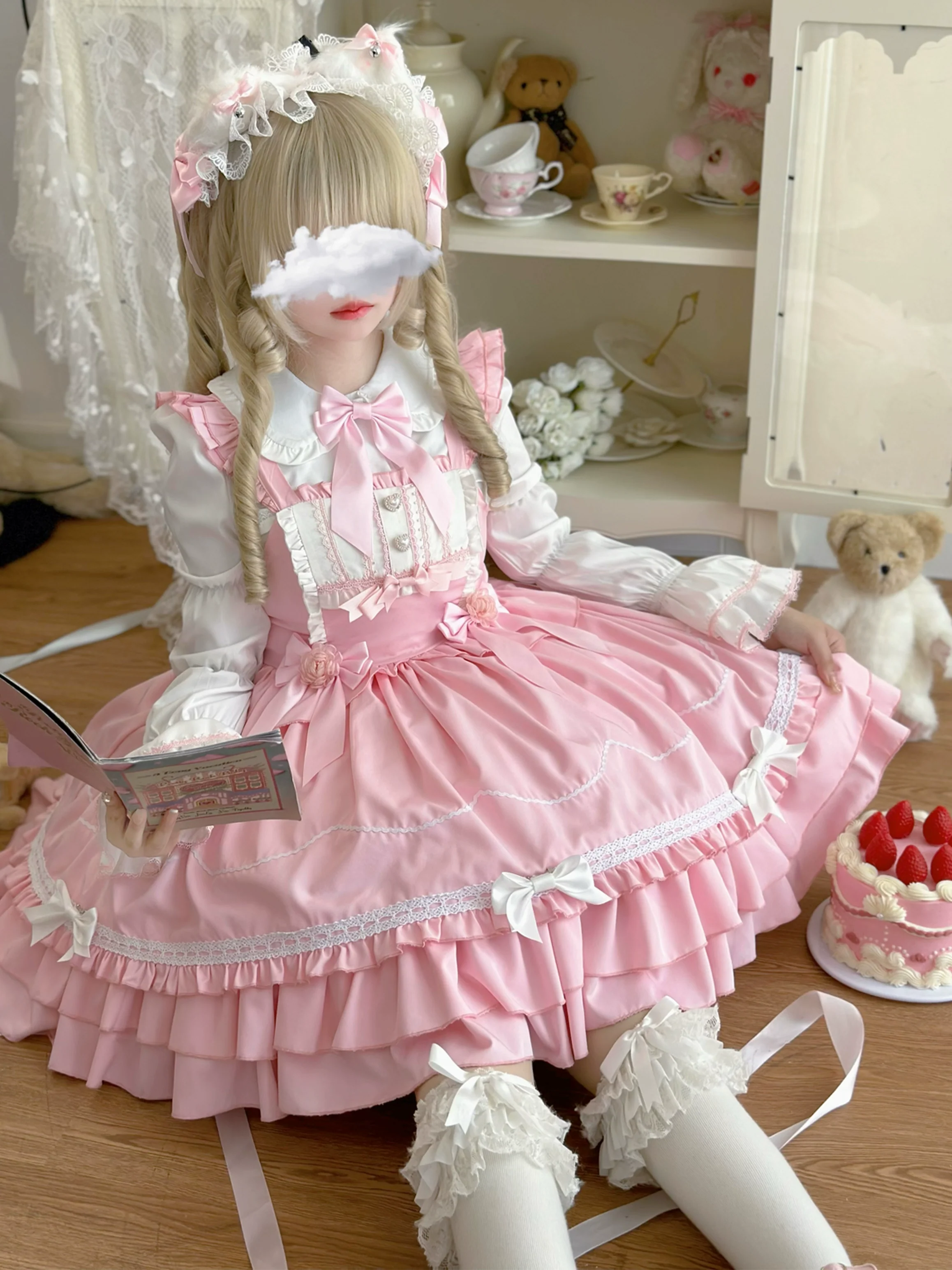 Hanguliang - Paper Shell Cake - Sweet Lolita JSK Dress Summer Dress - Image 11