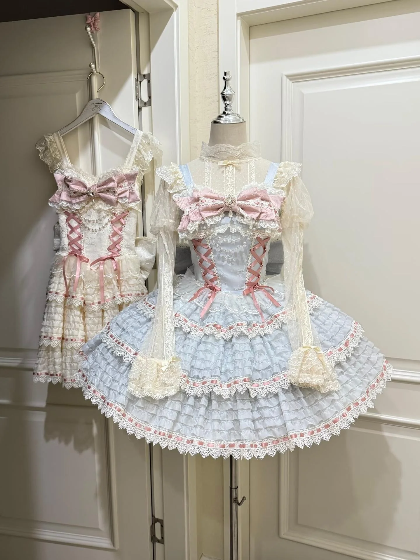 Floral Elegy - Sweet Lolita JSK Dress, Tiered Hem
