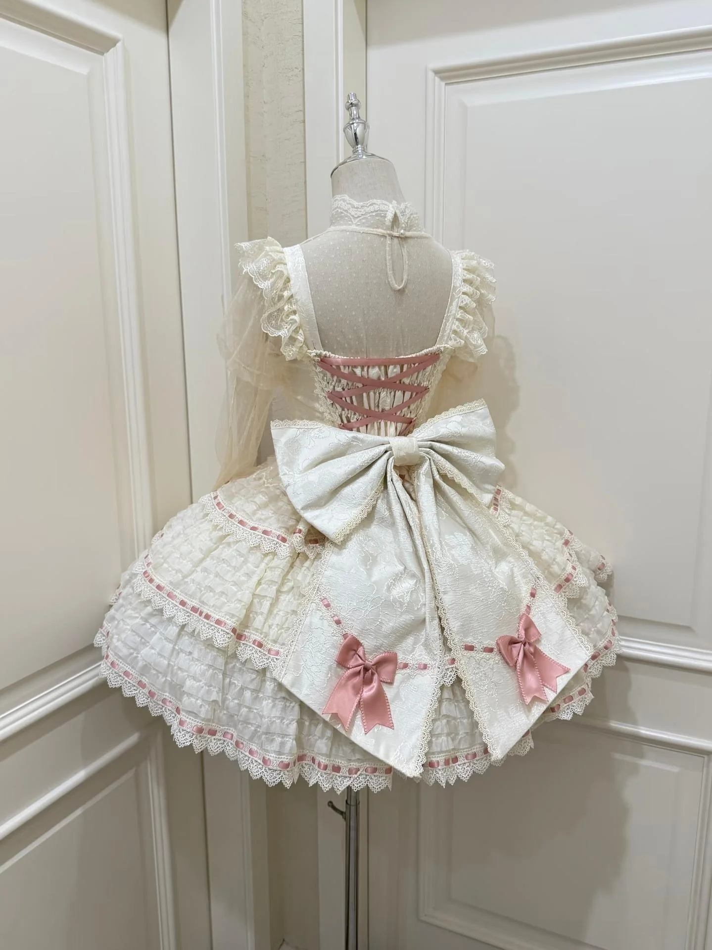 Floral Elegy - Sweet Lolita JSK Dress, Tiered Hem - Image 2