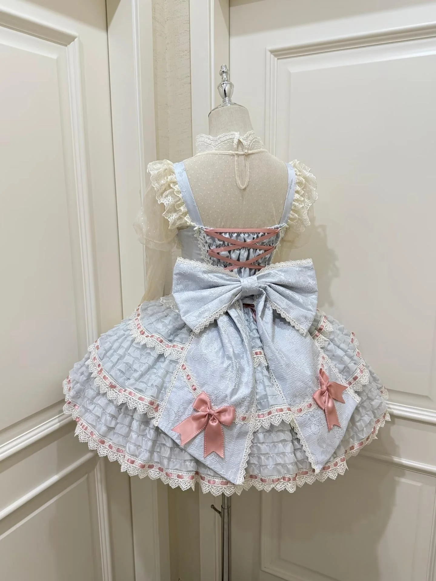 Floral Elegy - Sweet Lolita JSK Dress, Tiered Hem - Image 3