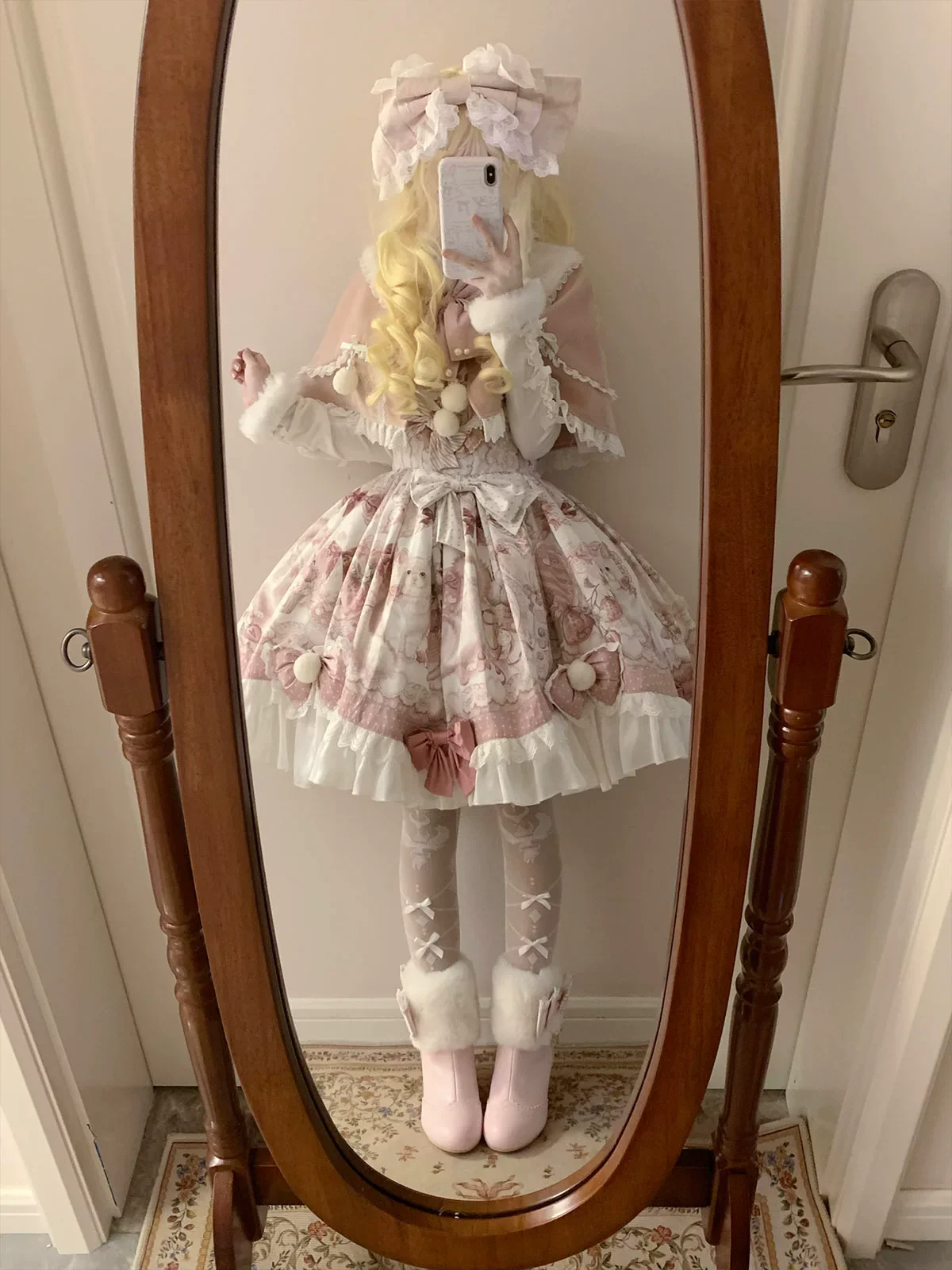 Matutu - Dessert Catlets - Sweet Lolita JSK, Strawberry And Cat Prints - Image 14