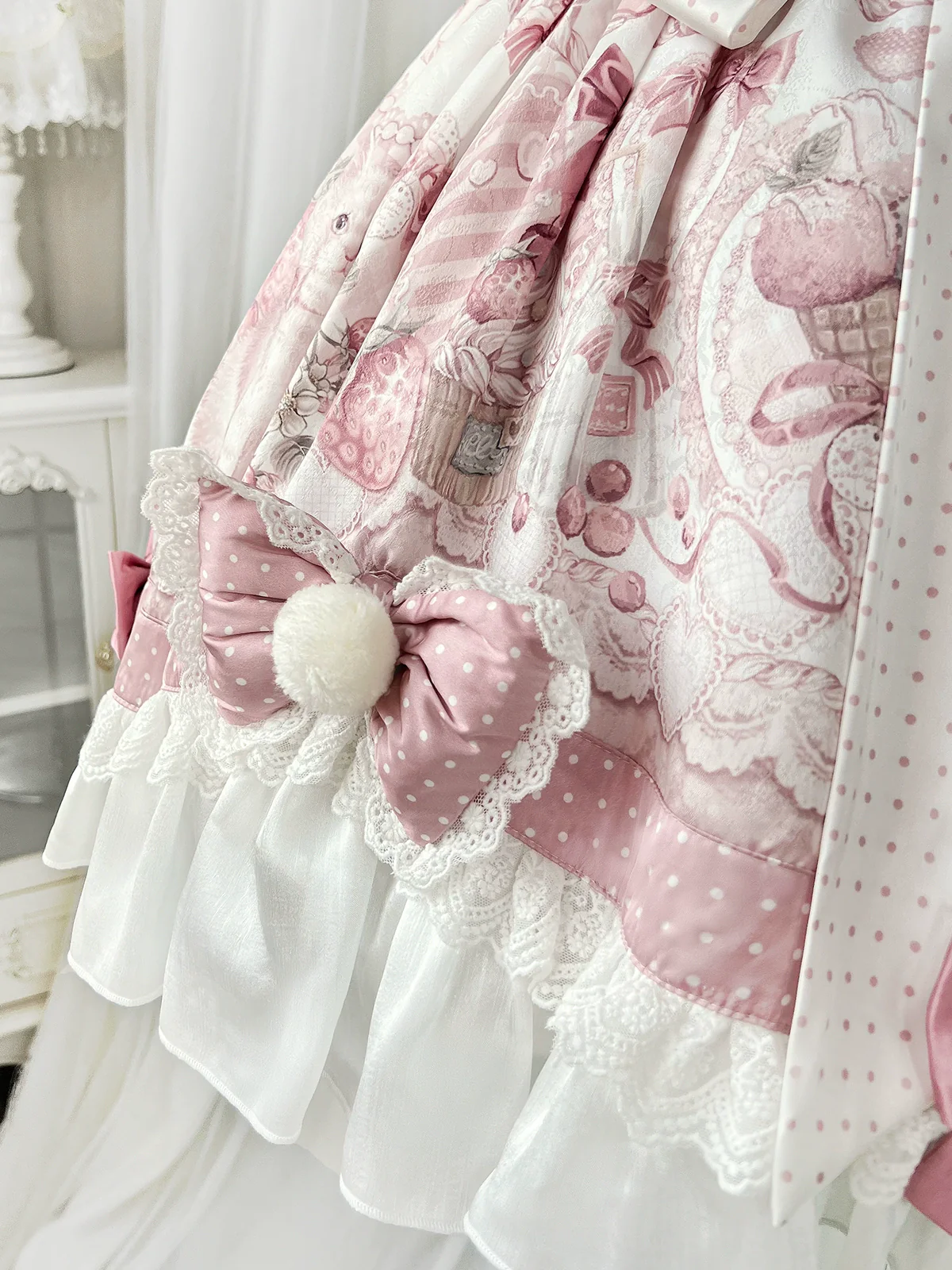 Matutu - Dessert Catlets - Sweet Lolita JSK, Strawberry And Cat Prints - Image 21