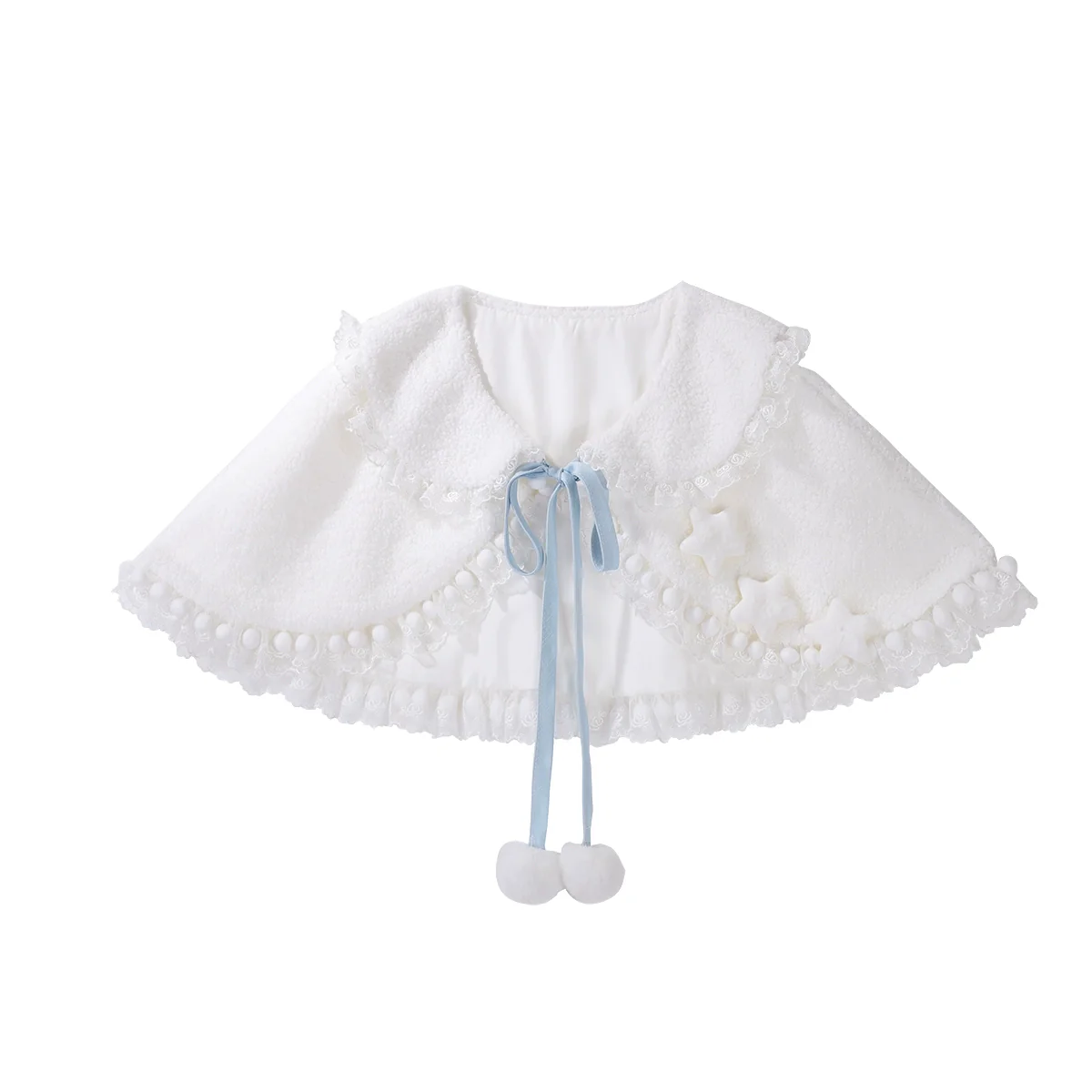 Cloudscape Dream - Sweet Lolita JSK Suit, Fleece Cape - Image 11
