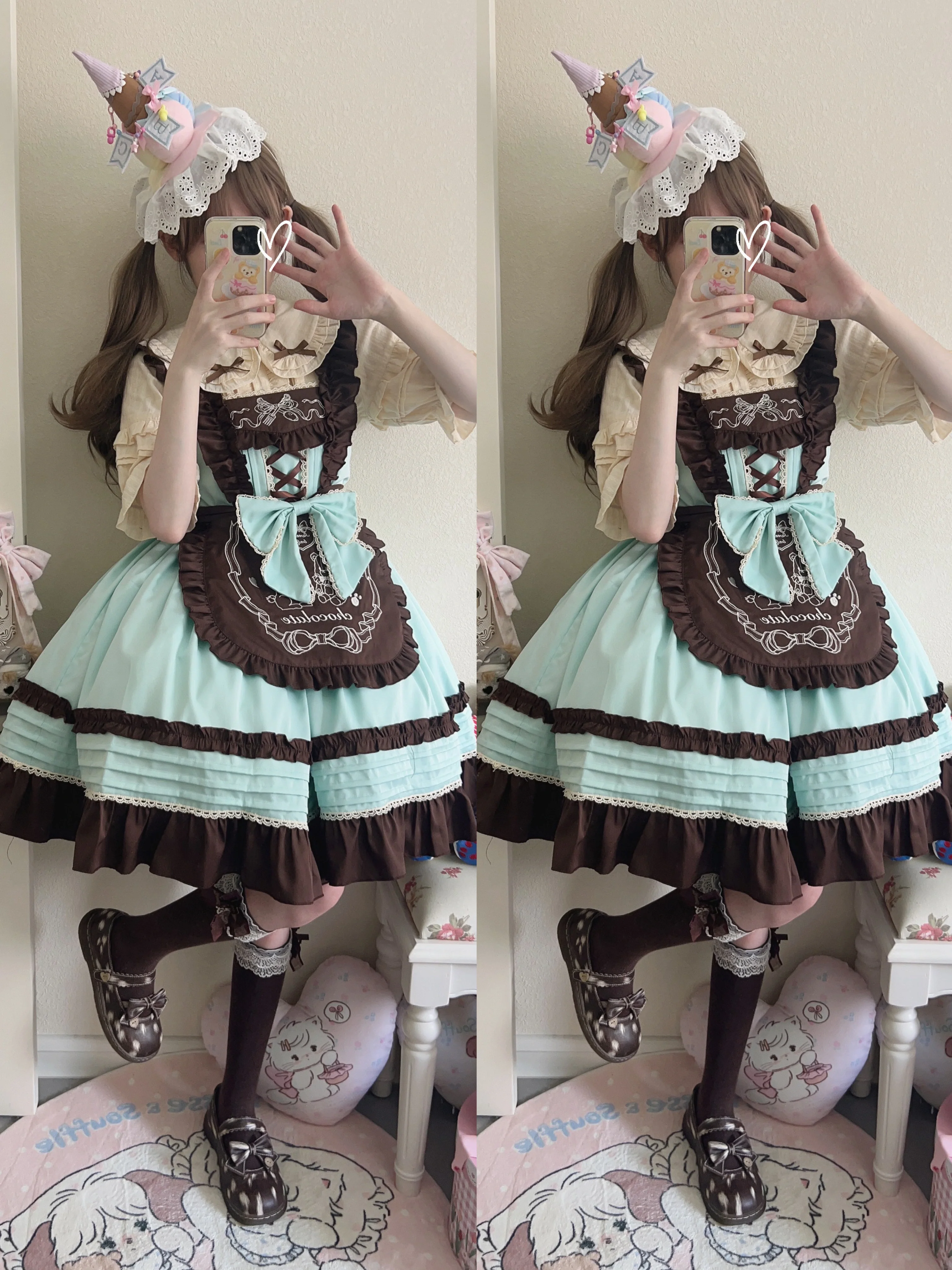 Sweet Layered Cake - Sweet Lolita JSK with Detachable Apron - Image 5