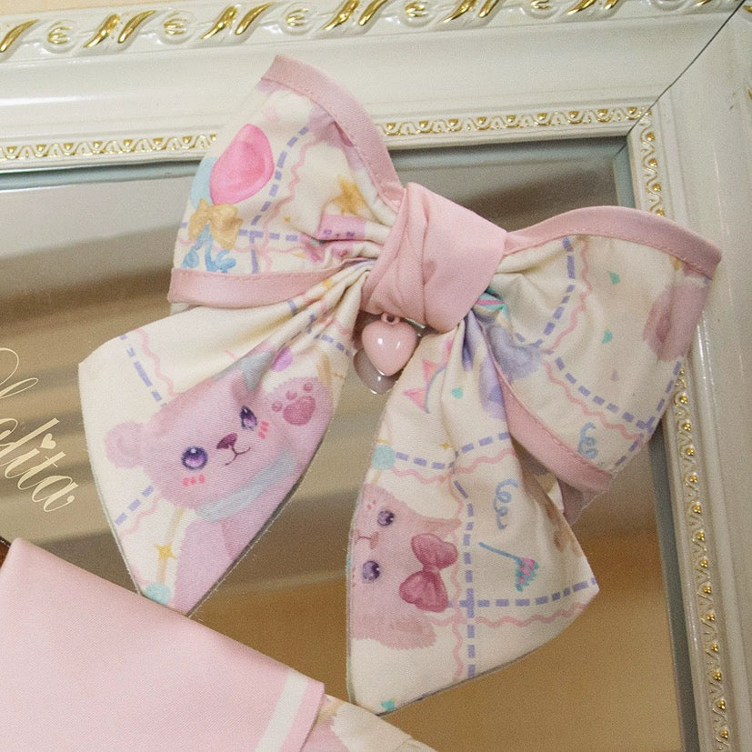 RichLolita - Starry Pudding Bear - Sweet Lolita Jumper Dress Printed OP Dress - Image 23