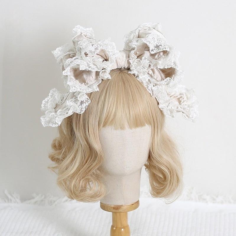 Xiaogui - Sweet Lolita KC with Large Lace Bow in Multiple Colors - Image 12