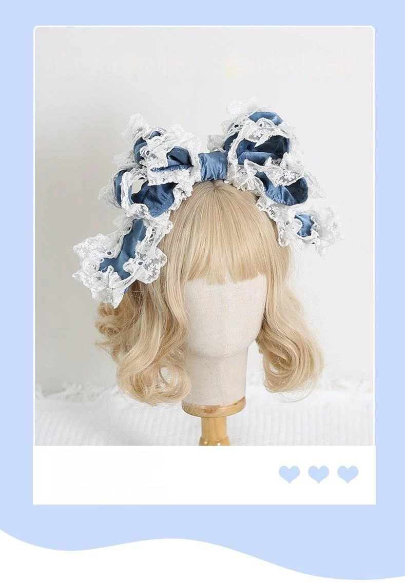 Xiaogui - Sweet Lolita KC with Large Lace Bow in Multiple Colors - Image 18