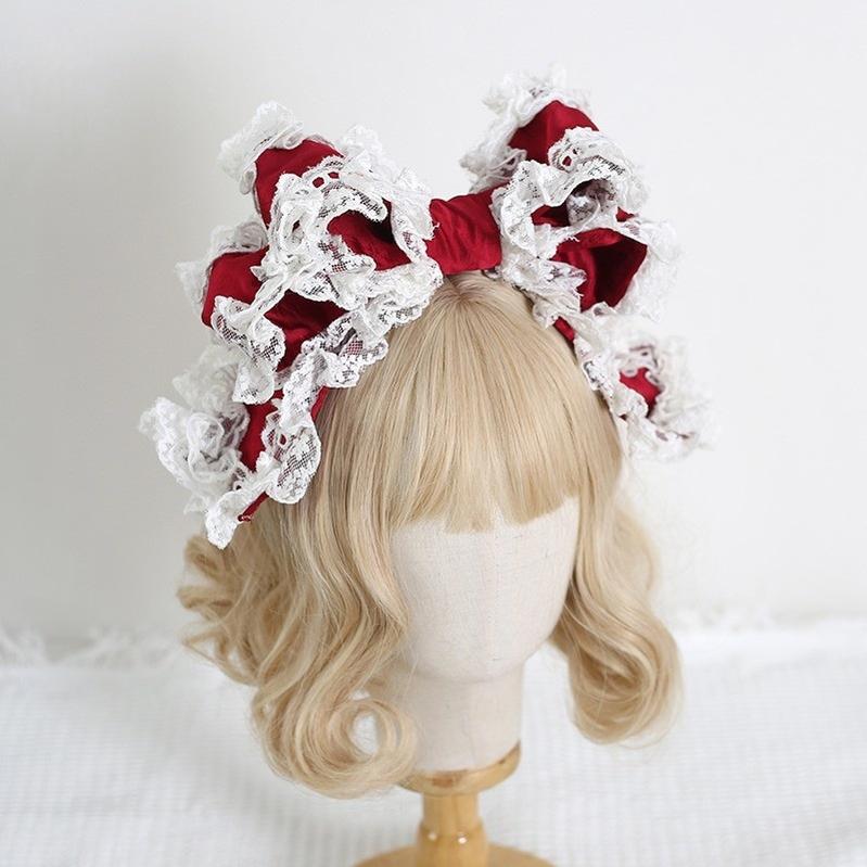 Xiaogui - Sweet Lolita KC with Large Lace Bow in Multiple Colors - Image 21
