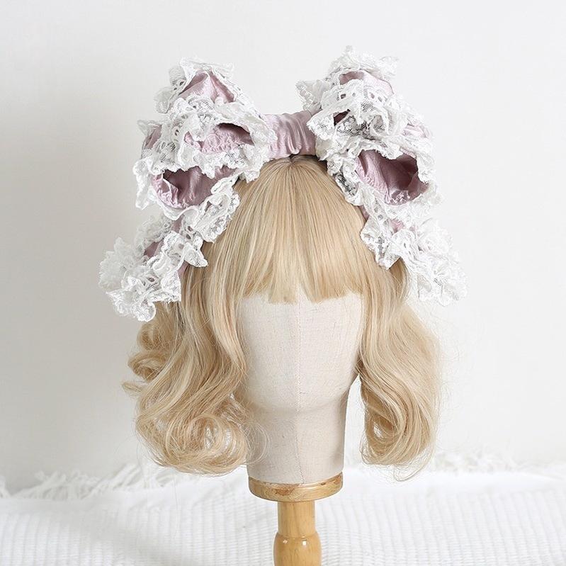 Xiaogui - Sweet Lolita KC with Large Lace Bow in Multiple Colors - Image 4