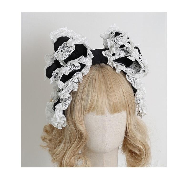 Xiaogui - Sweet Lolita KC with Large Lace Bow in Multiple Colors - Image 5