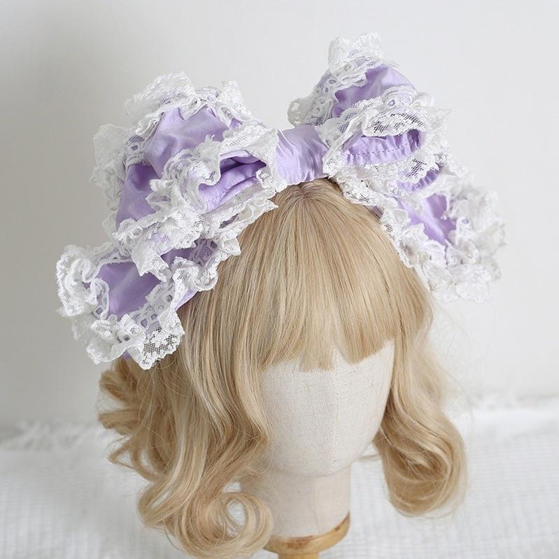 Xiaogui - Sweet Lolita KC with Large Lace Bow in Multiple Colors - Image 7