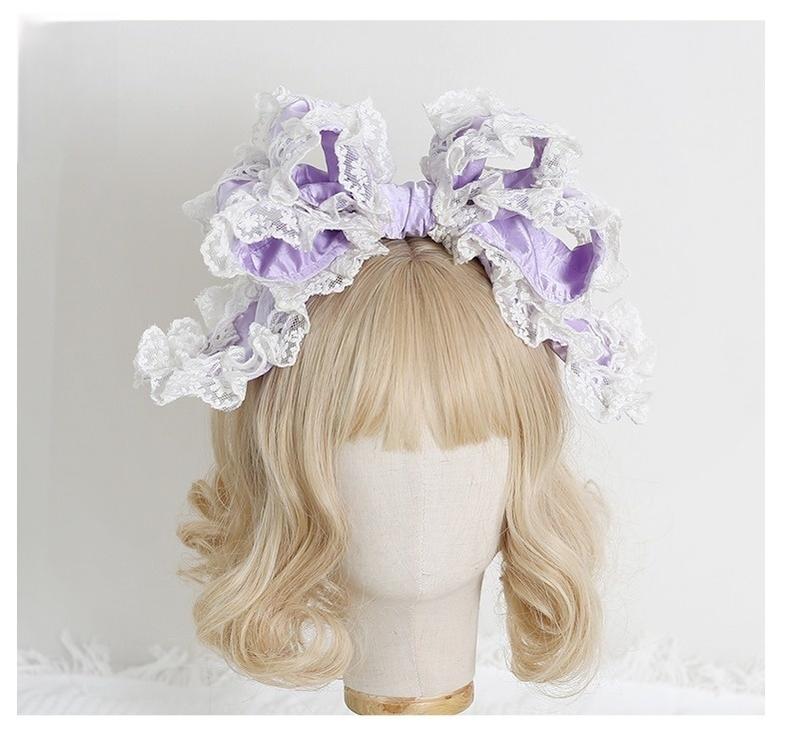 Xiaogui - Sweet Lolita KC with Large Lace Bow in Multiple Colors - Image 8
