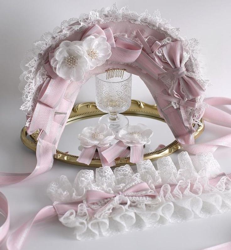 Xiaogui - Sweet Lolita Lace Headdress, Detachable Flower - Image 3