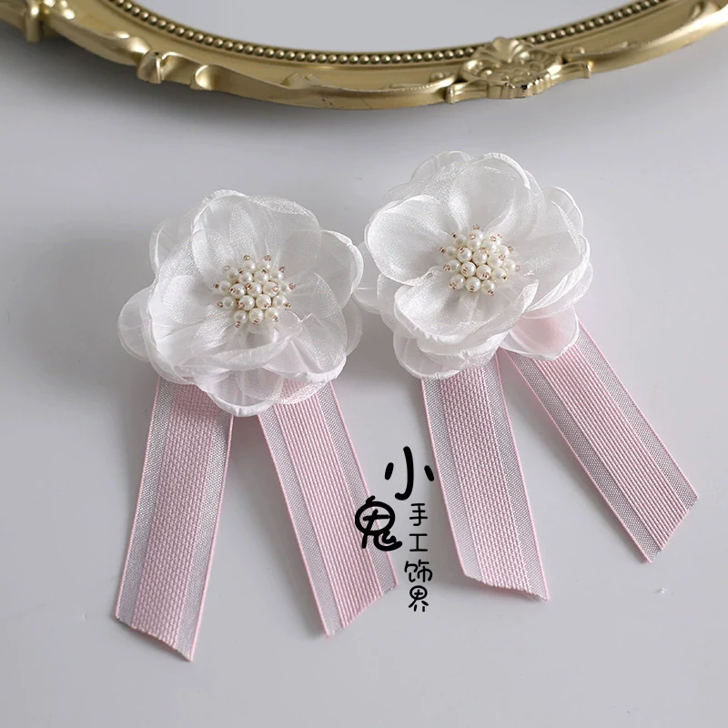 Xiaogui - Sweet Lolita Lace Headdress, Detachable Flower - Image 7
