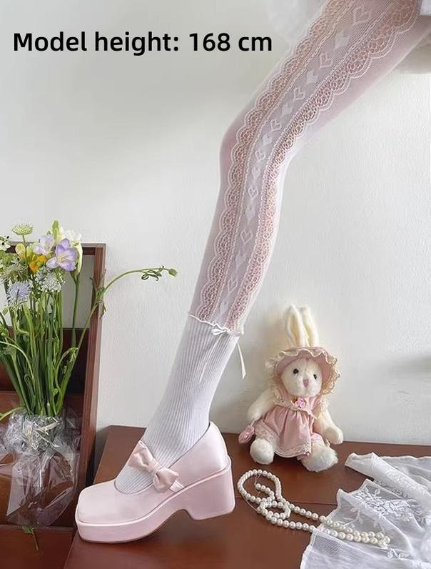 Sweet Lolita Lace Patchwork Pantyhose - Image 3