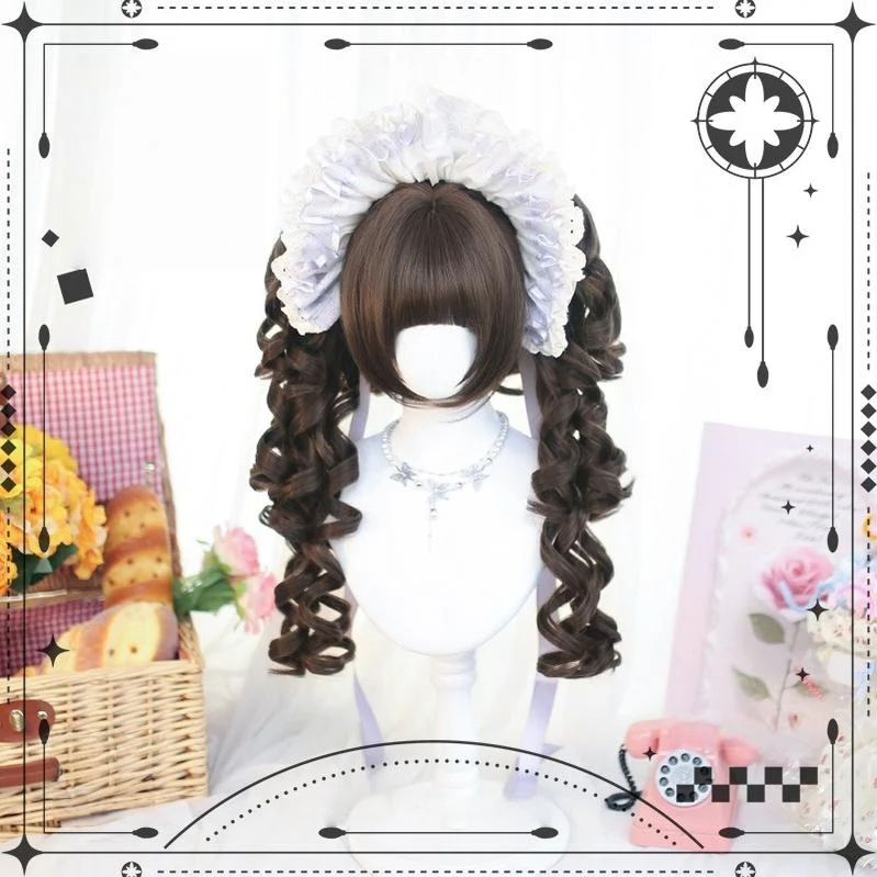 Dalao Home - Flo Wig - Sweet Lolita Long Curly Wigs, Detachable Ponytail - Image 3