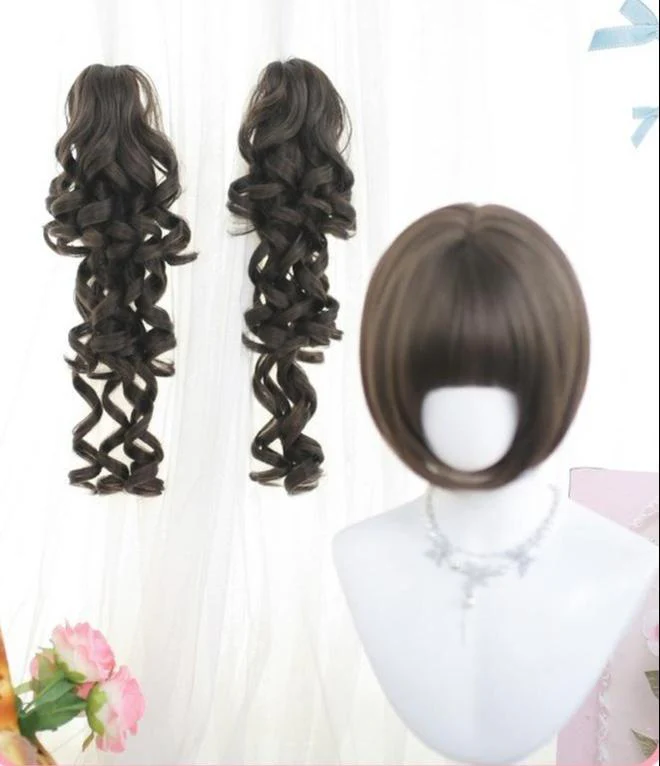 Dalao Home - Flo Wig - Sweet Lolita Long Curly Wigs, Detachable Ponytail - Image 4