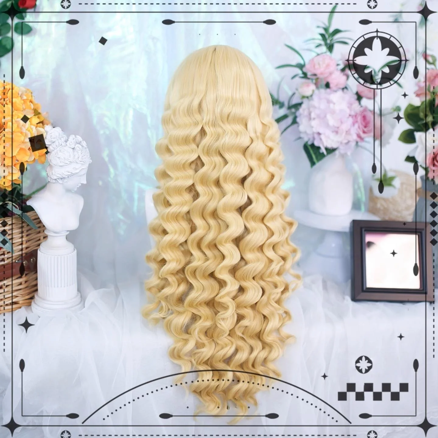 Dalao Home - Fluffy Cloud - Sweet Lolita Long Curly Wigs, Roman Curls