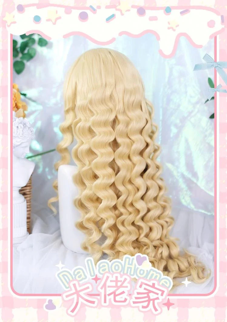 Dalao Home - Fluffy Cloud - Sweet Lolita Long Curly Wigs, Roman Curls - Image 5