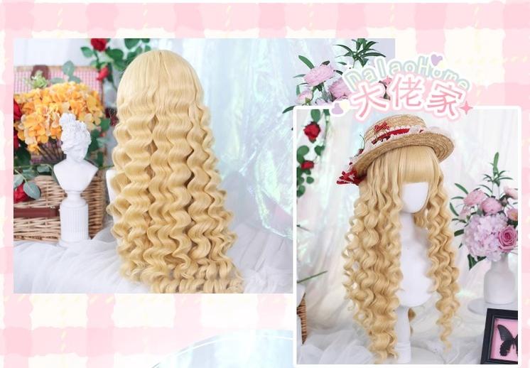 Dalao Home - Fluffy Cloud - Sweet Lolita Long Curly Wigs, Roman Curls - Image 6