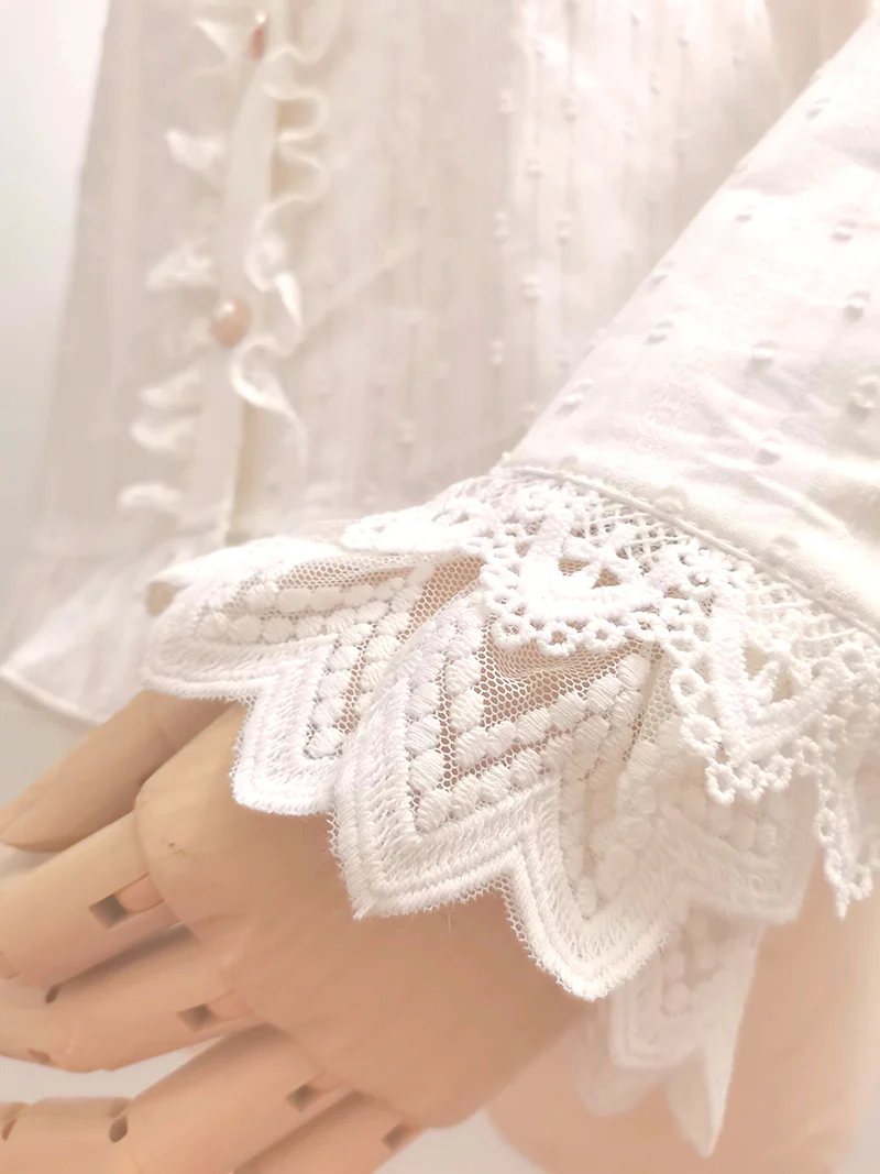 Sweet Lolita Peter Pan Collar Cotton Blouse - Image 7