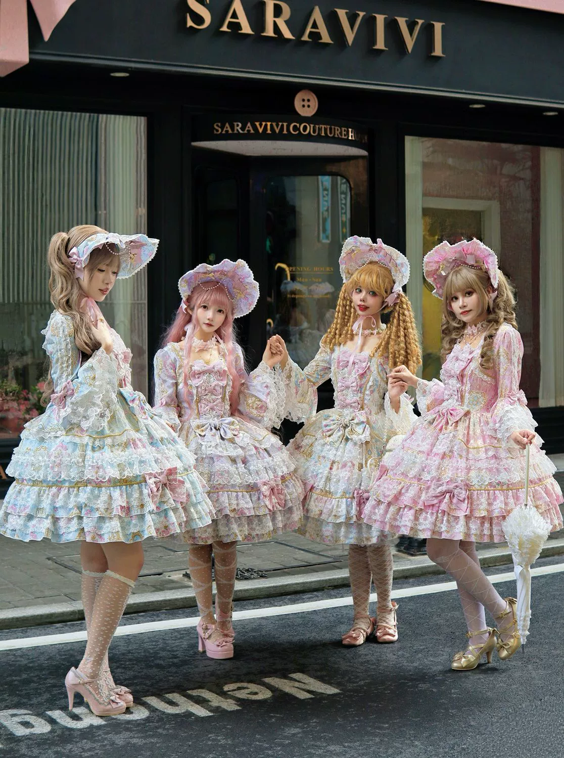 Candlelight Sonata - Sweet Lolita Long Sleeve OP, Tiered Ruffles - Image 11