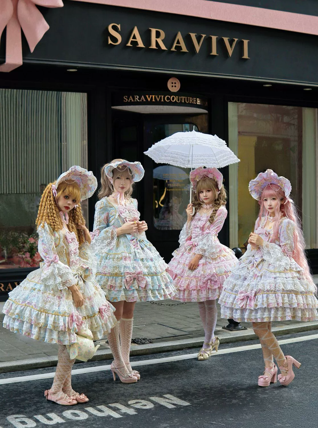 Candlelight Sonata - Sweet Lolita Long Sleeve OP, Tiered Ruffles - Image 12
