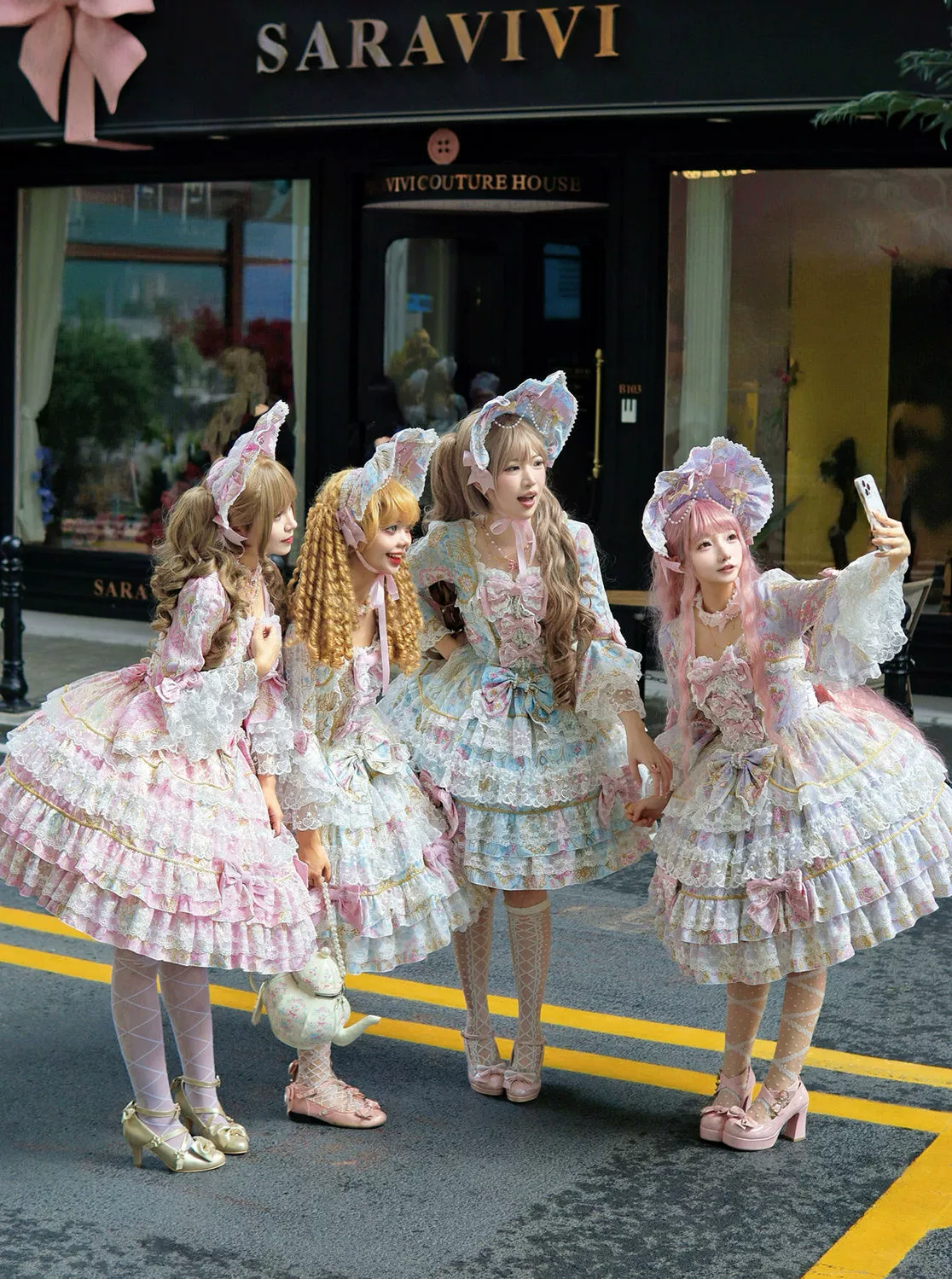 Candlelight Sonata - Sweet Lolita Long Sleeve OP, Tiered Ruffles - Image 13