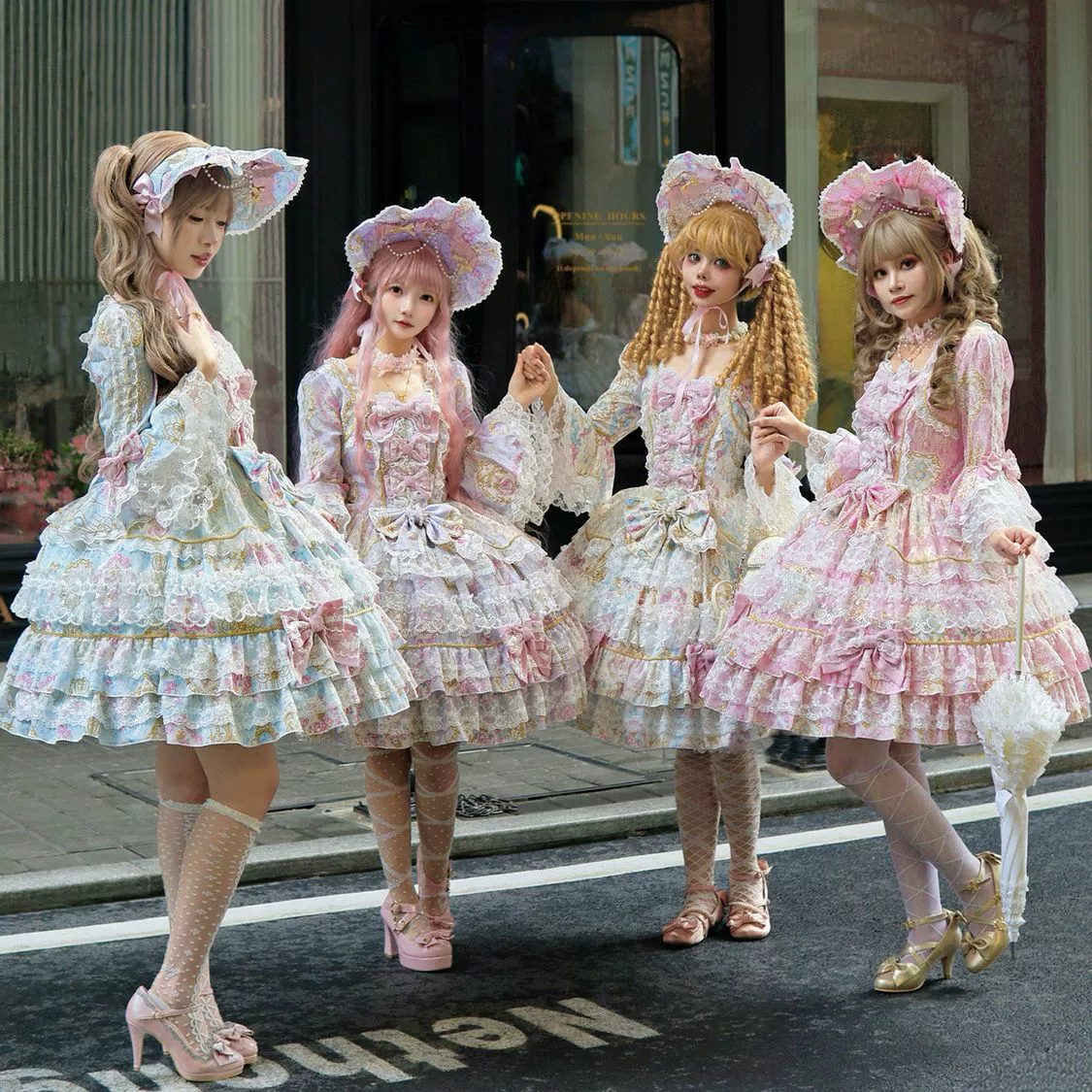 Candlelight Sonata - Sweet Lolita Long Sleeve OP, Tiered Ruffles - Image 14