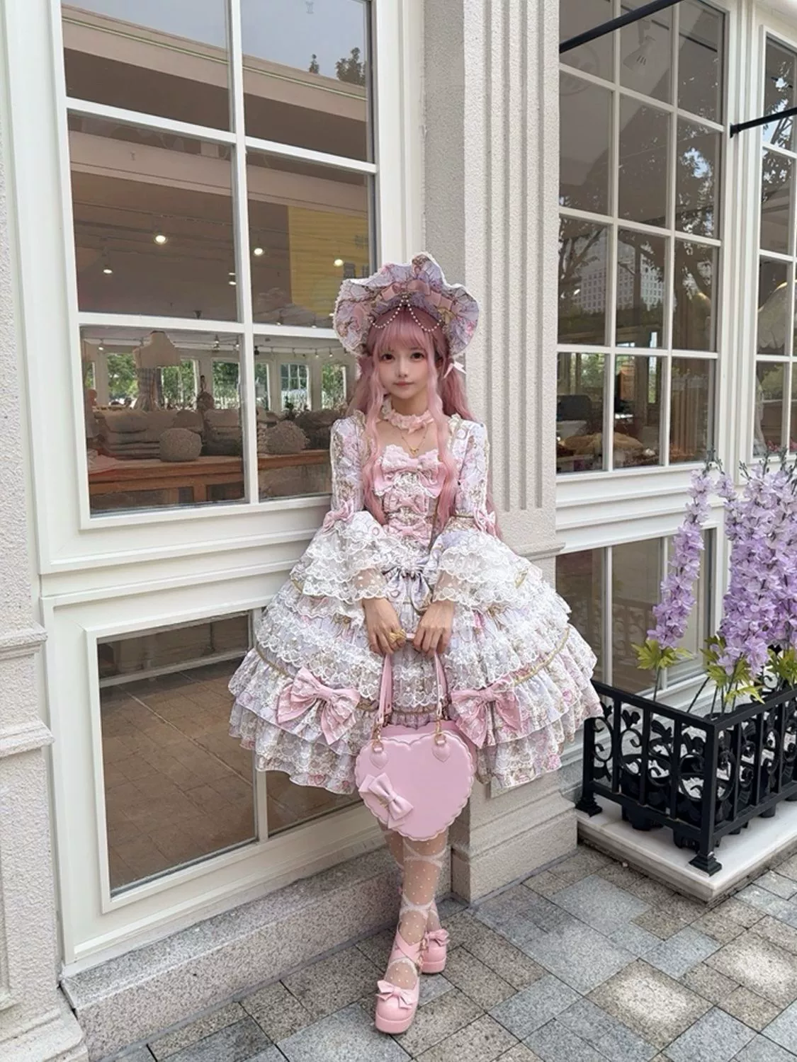 Candlelight Sonata - Sweet Lolita Long Sleeve OP, Tiered Ruffles - Image 17