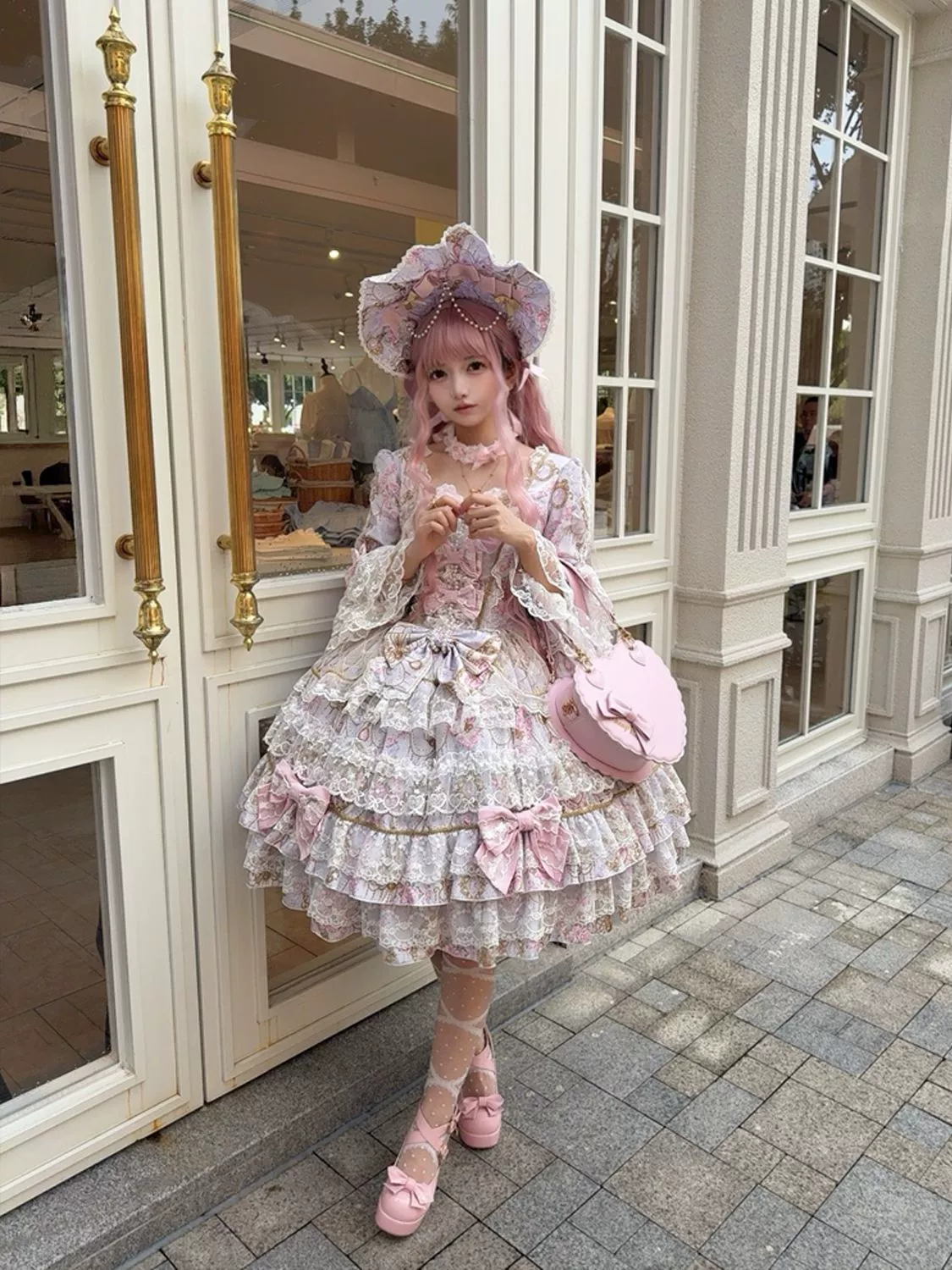 Candlelight Sonata - Sweet Lolita Long Sleeve OP, Tiered Ruffles - Image 18