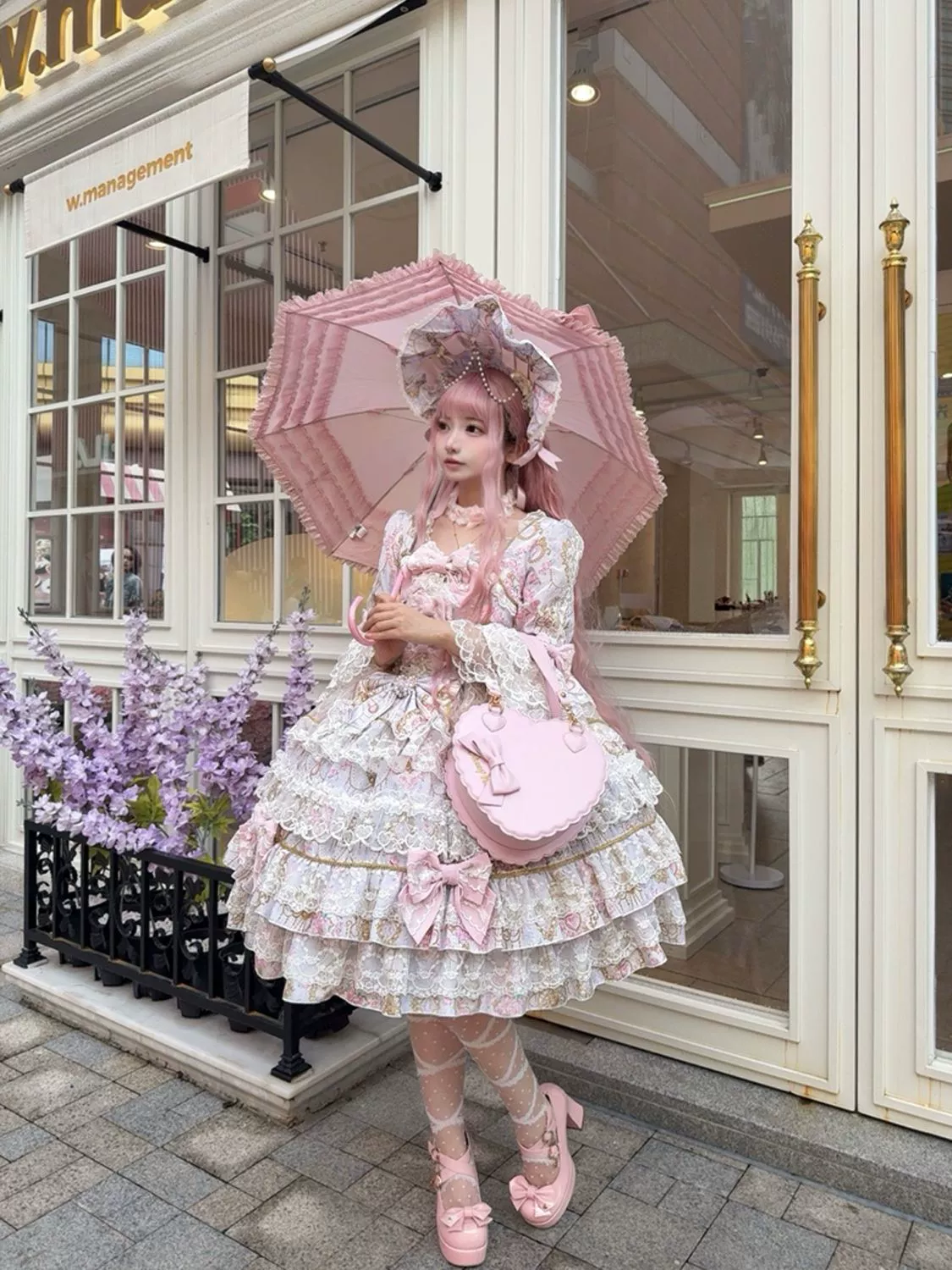 Candlelight Sonata - Sweet Lolita Long Sleeve OP, Tiered Ruffles - Image 19