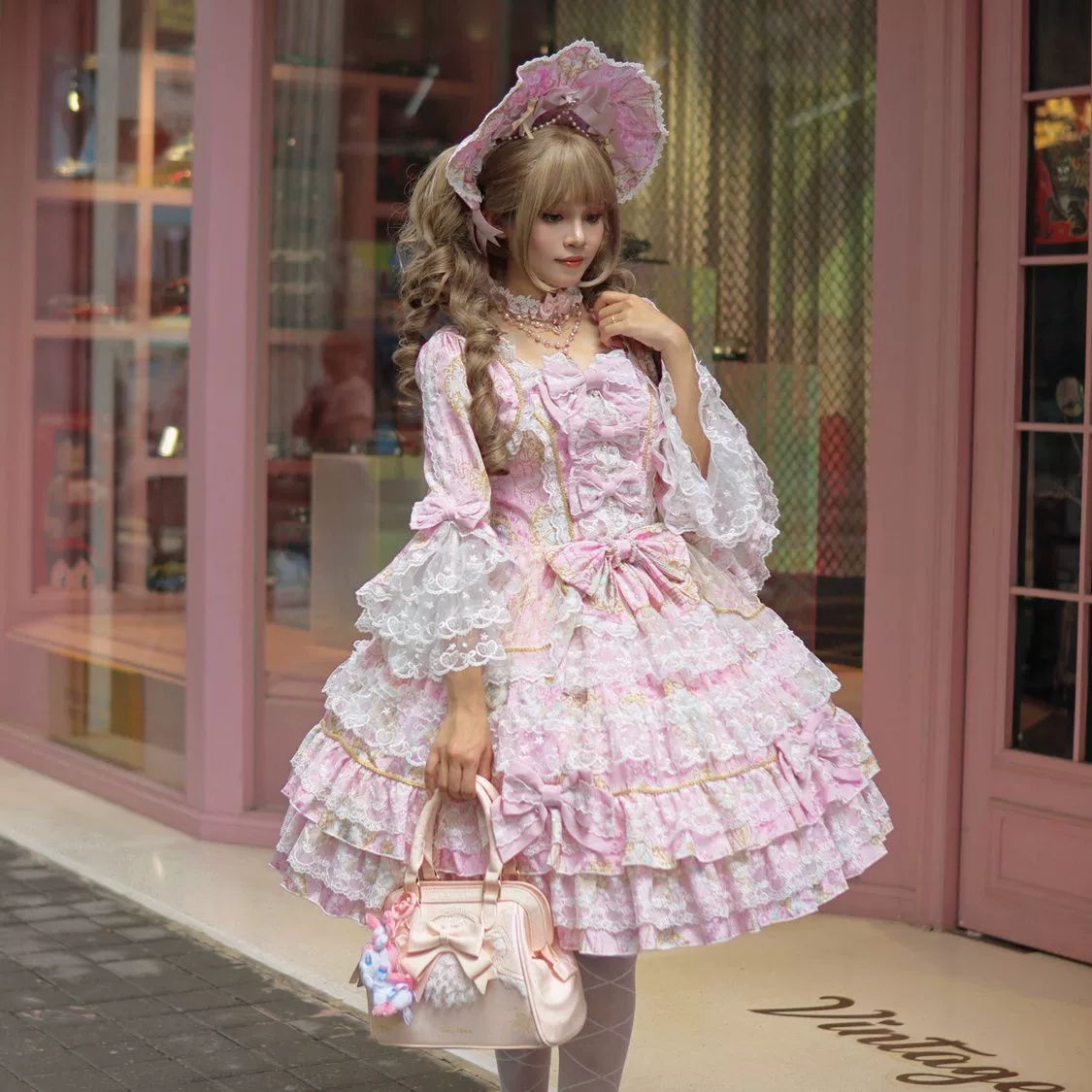 Candlelight Sonata - Sweet Lolita Long Sleeve OP, Tiered Ruffles - Image 21