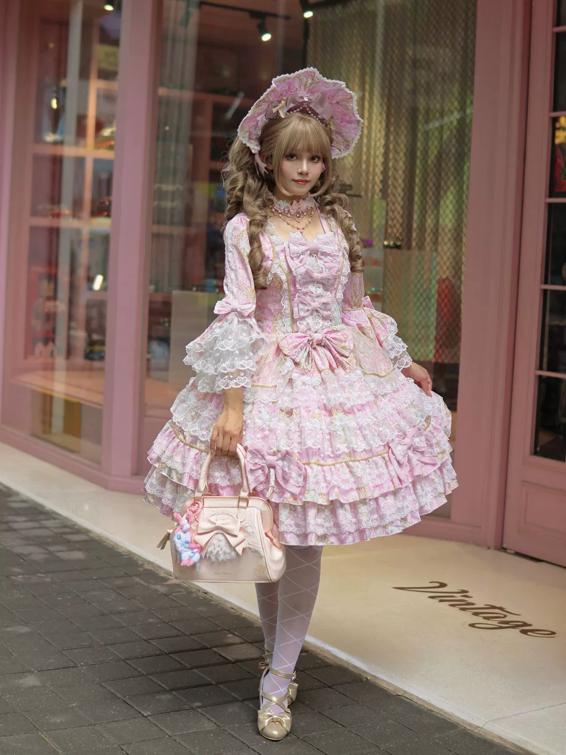 Candlelight Sonata - Sweet Lolita Long Sleeve OP, Tiered Ruffles - Image 23