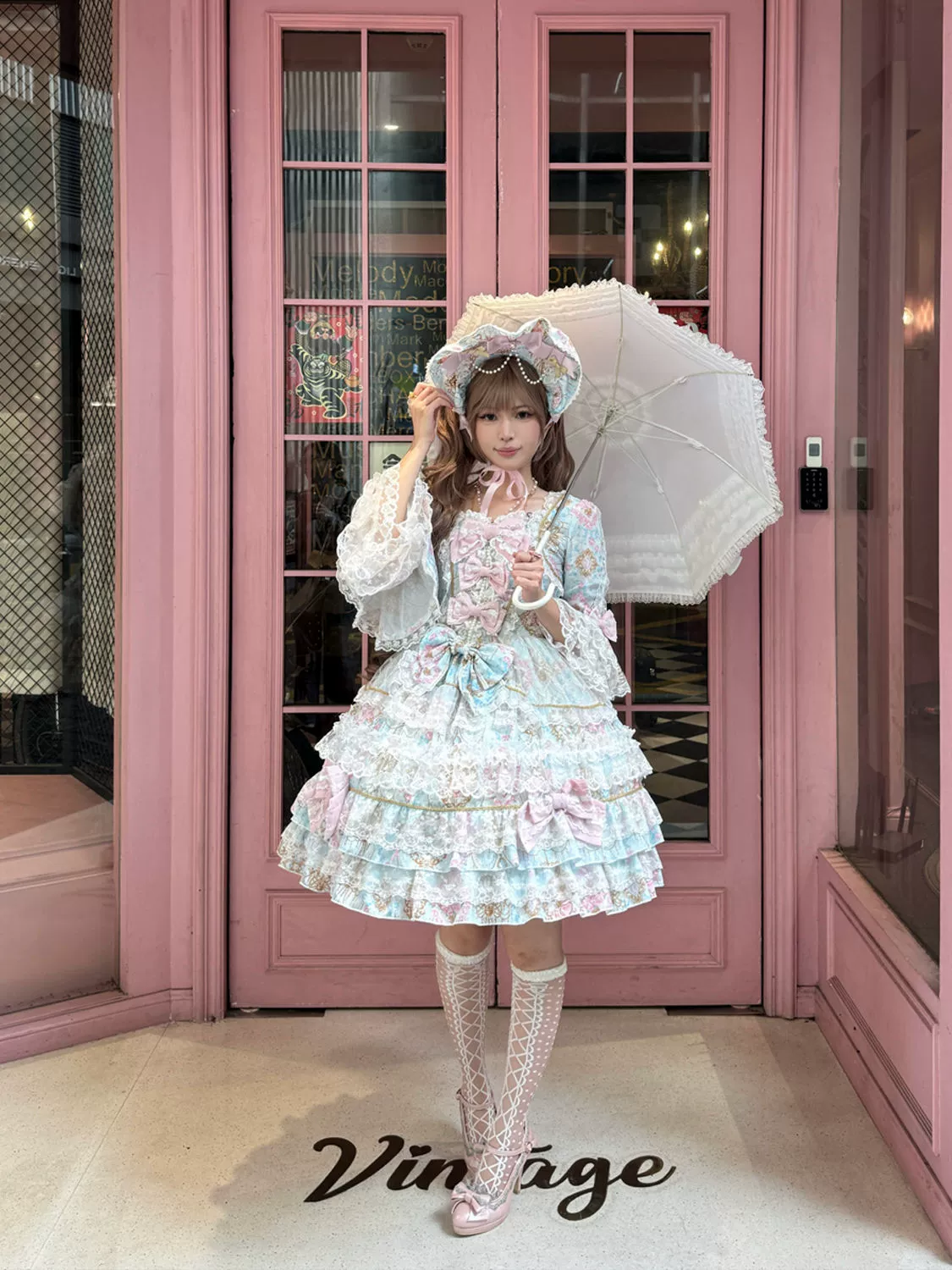 Candlelight Sonata - Sweet Lolita Long Sleeve OP, Tiered Ruffles - Image 26