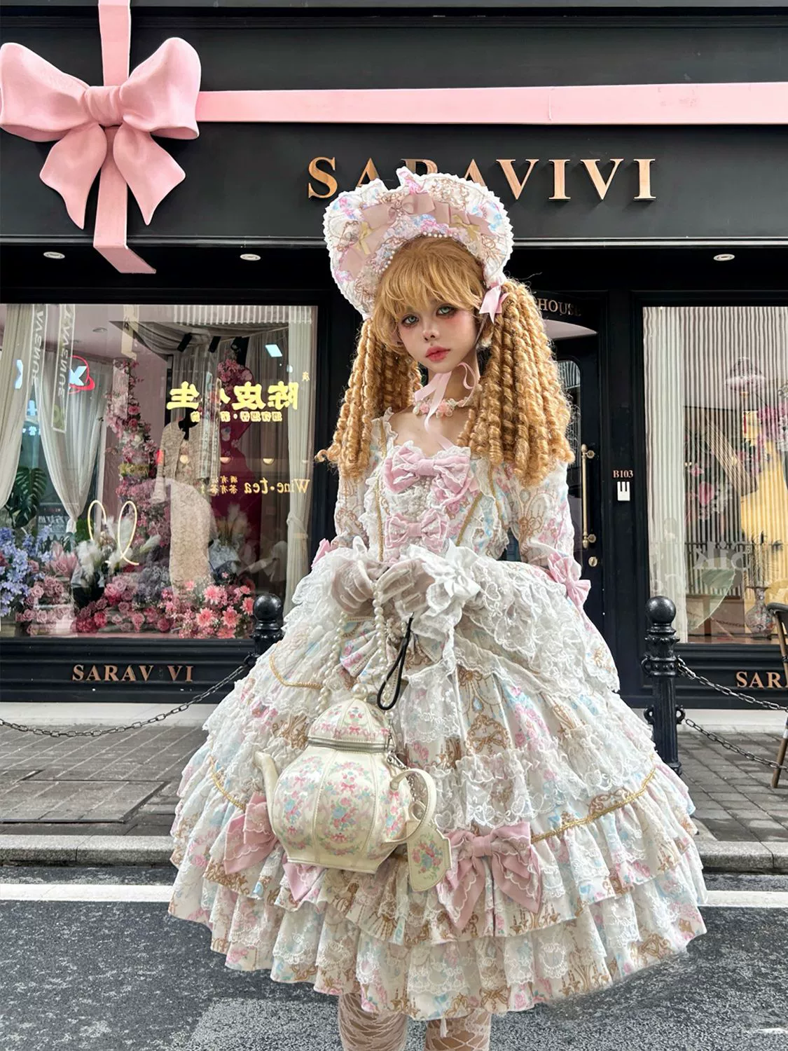 Candlelight Sonata - Sweet Lolita Long Sleeve OP, Tiered Ruffles - Image 7