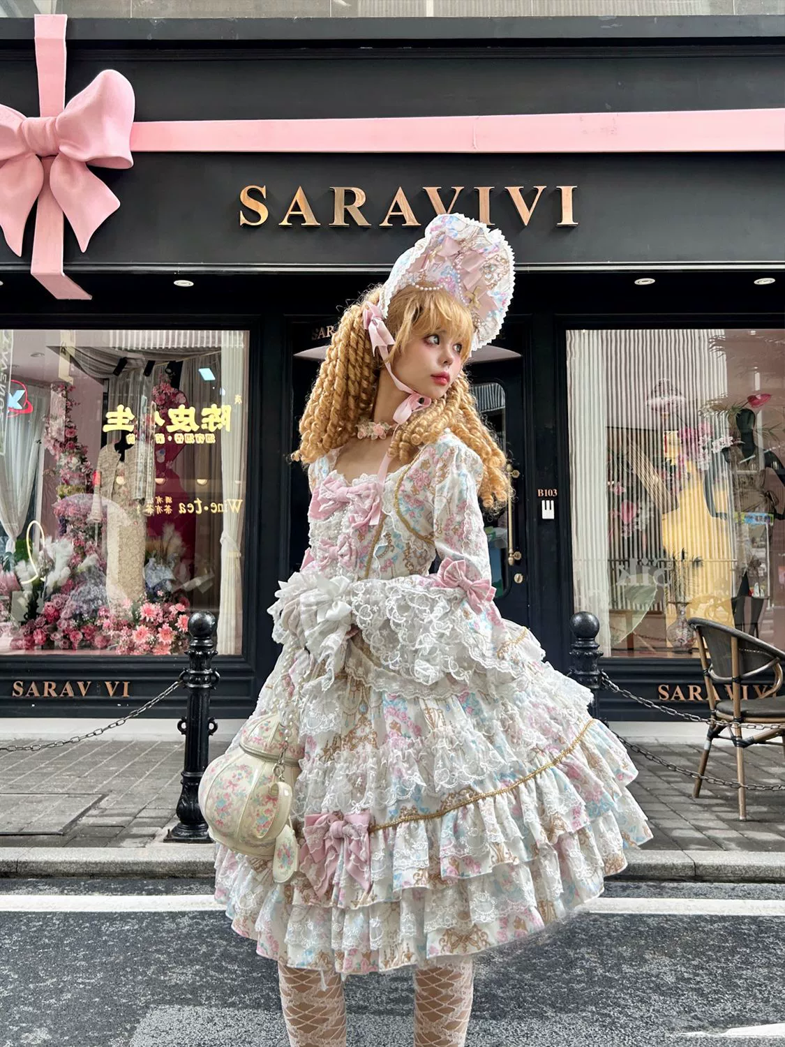 Candlelight Sonata - Sweet Lolita Long Sleeve OP, Tiered Ruffles - Image 8