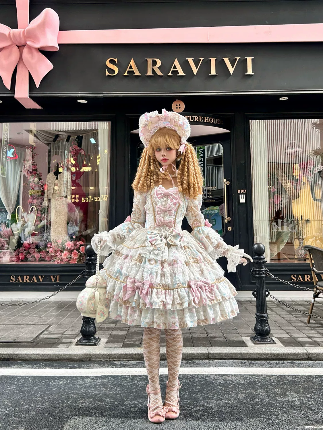 Candlelight Sonata - Sweet Lolita Long Sleeve OP, Tiered Ruffles - Image 9
