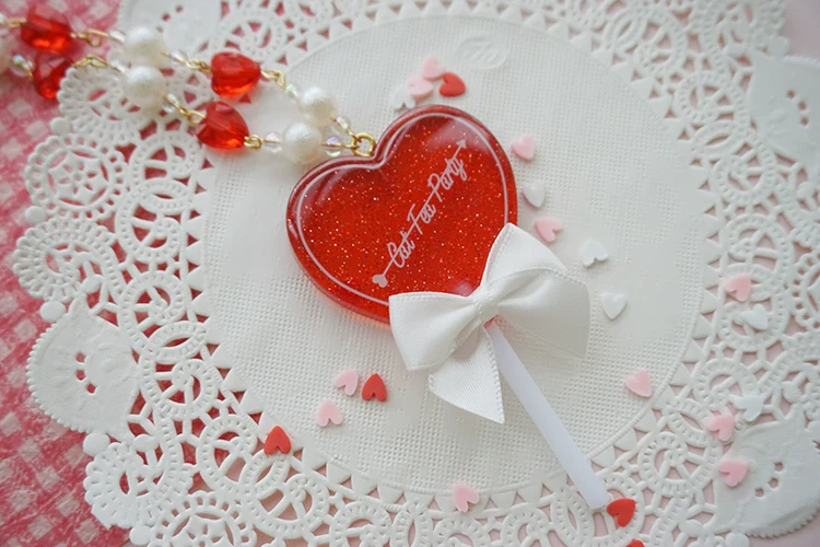 Sweet Lolita Necklace Heart-Shaped Lollipop Necklace - Image 10