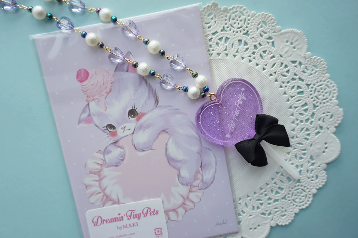 Sweet Lolita Necklace Heart-Shaped Lollipop Necklace - Image 13